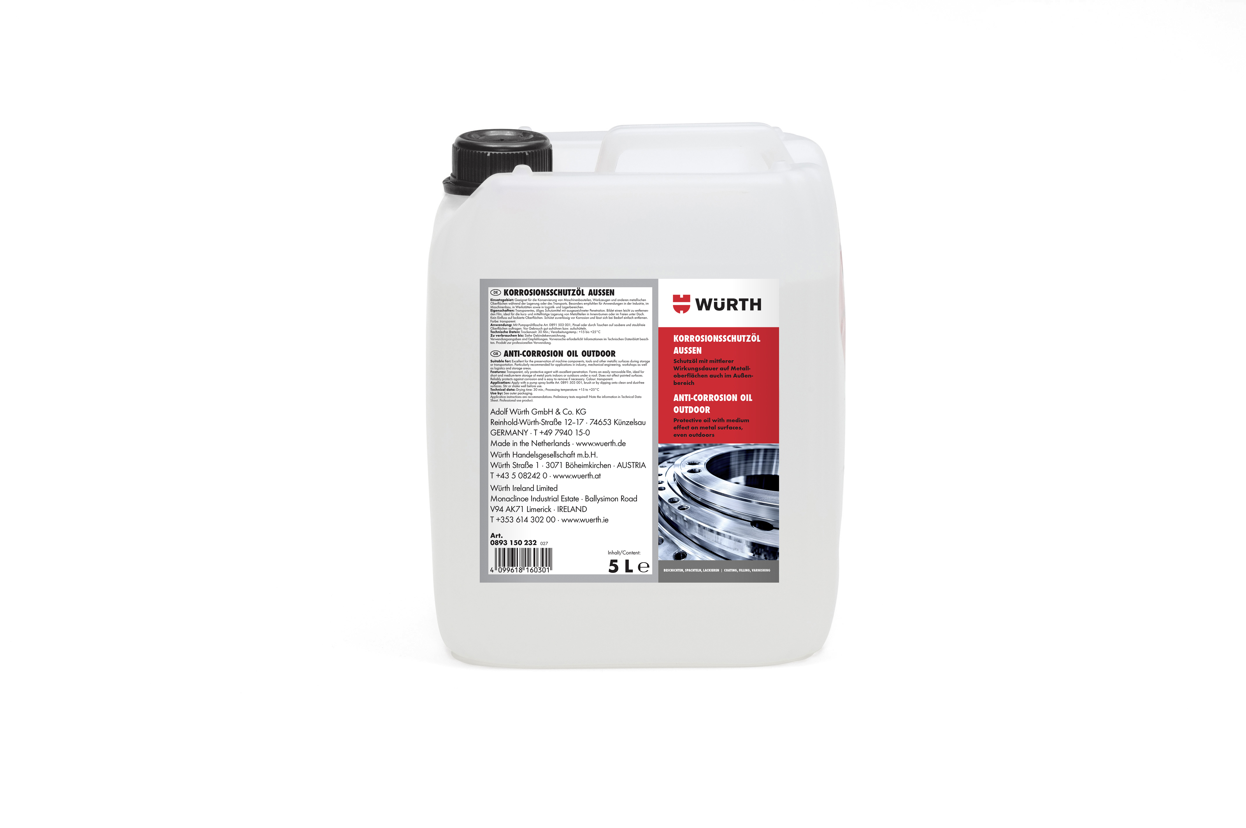Öl, Korrosionsschutz, Außen, 5L, Würth