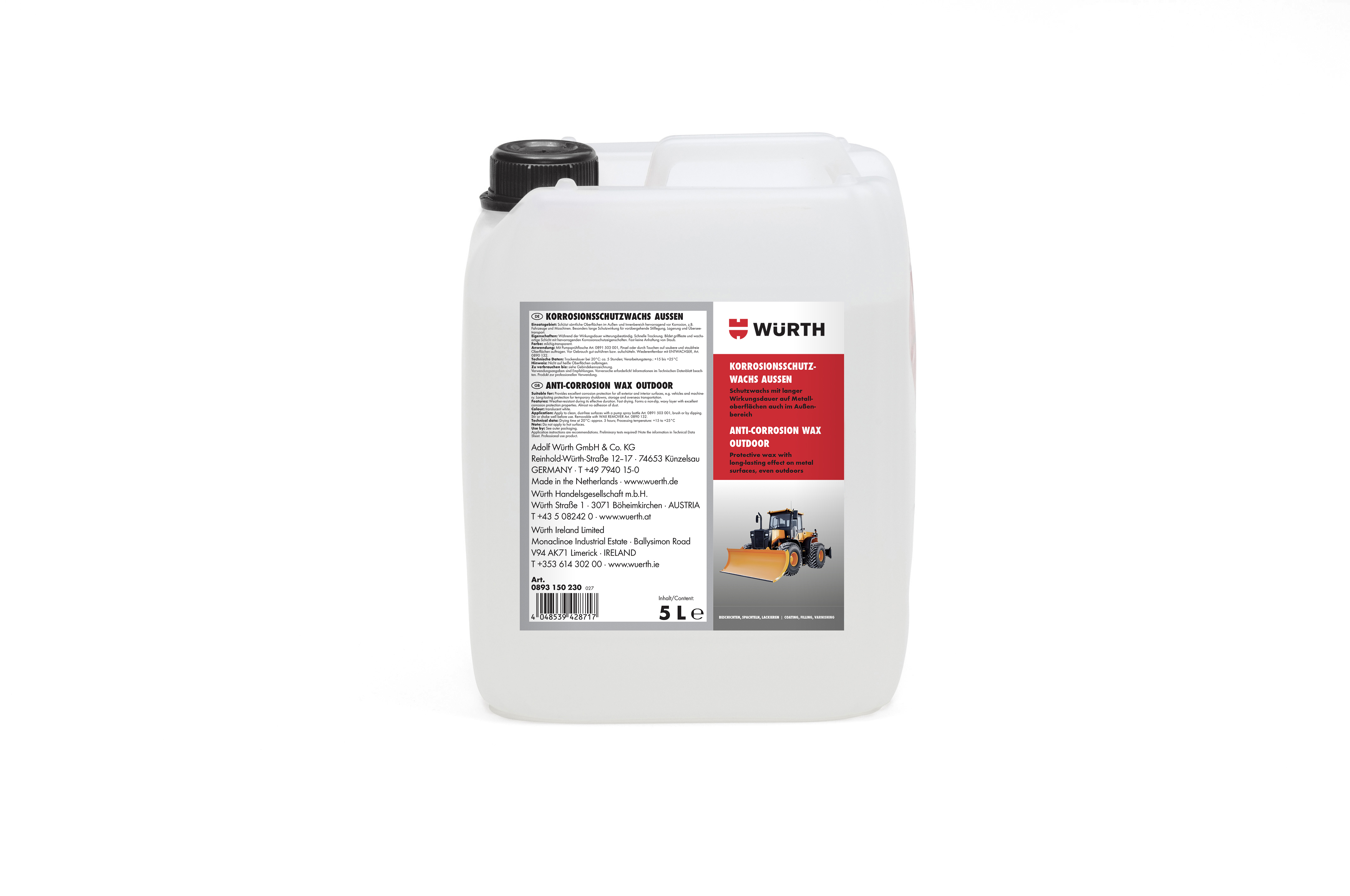 anti-corrosion wax, outdoor, 5 L, Flüssigkeit, Behälter