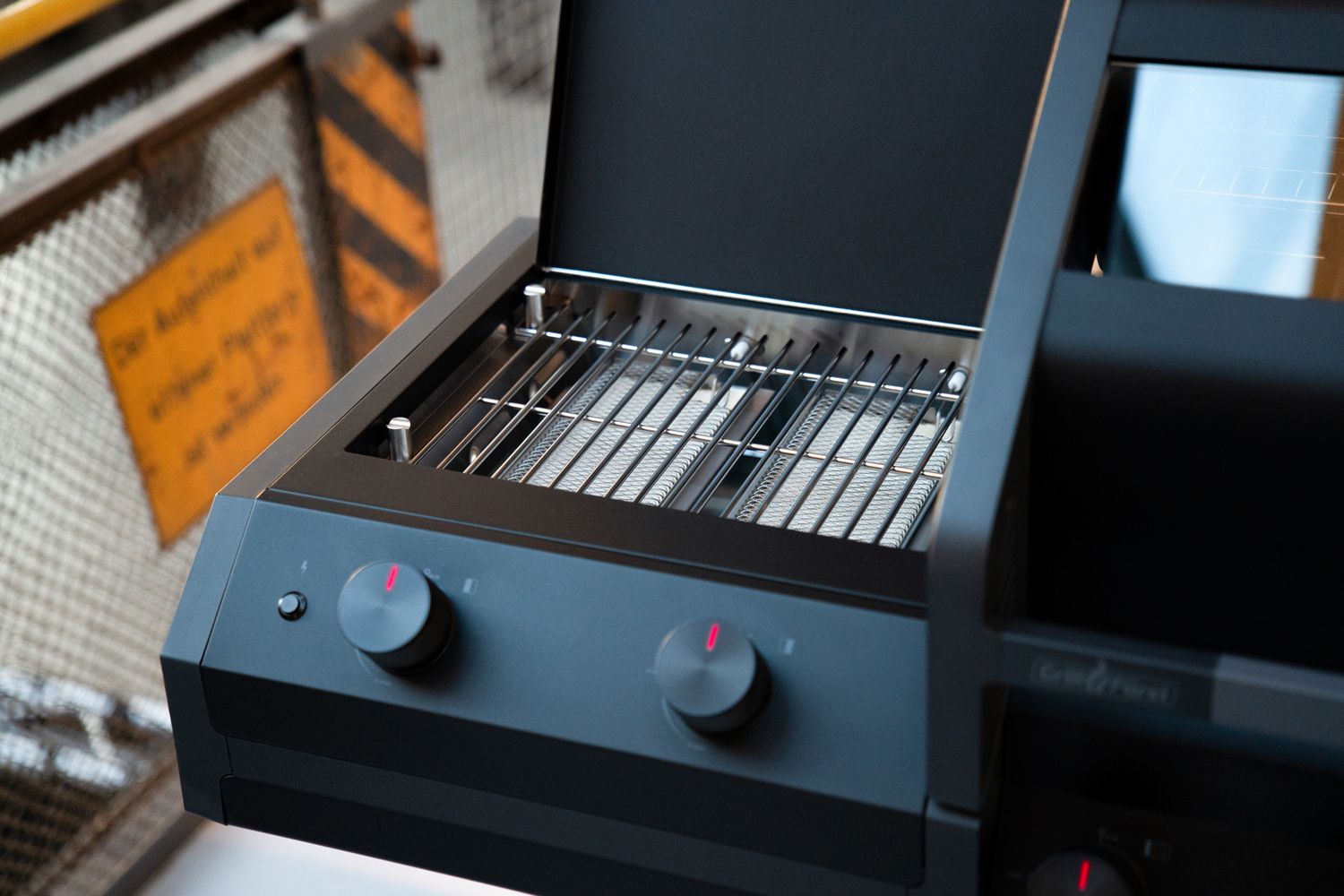 Grill, Grillrost, Gasgrill, Bedienungsknöpfe, Grillrost aus Edelstahl
