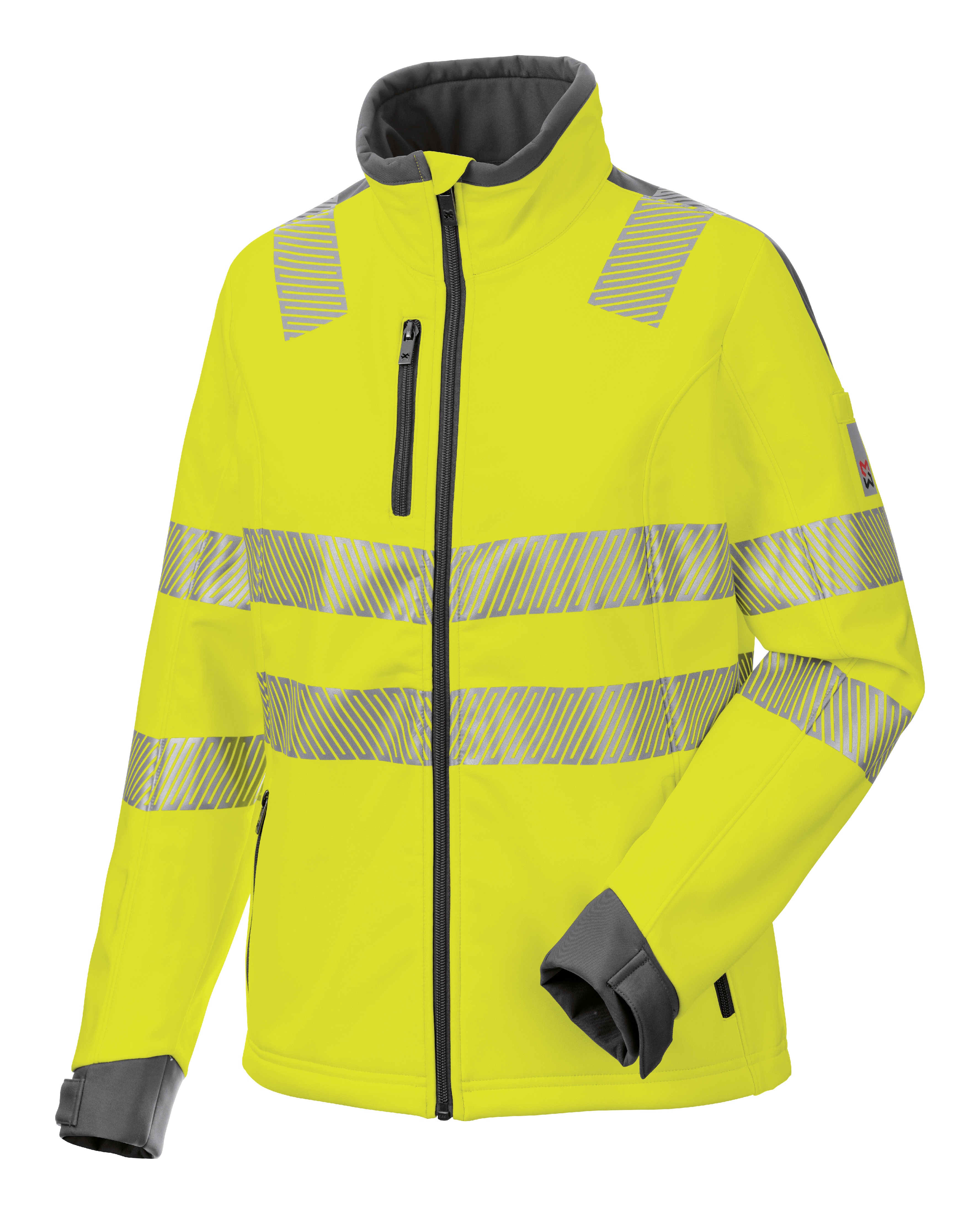 jacke, hochauflösend, neon, reflektierend, reißverschluss