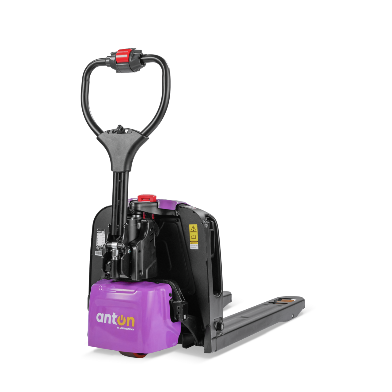 Gabelstapler, Elektrotightower, Fußbodenstapler, Palettenwagen, Ladestation–Gabelstapler, Gabelstapler, Elektro-Stacker, Lader, Pfostenhub, Purple body