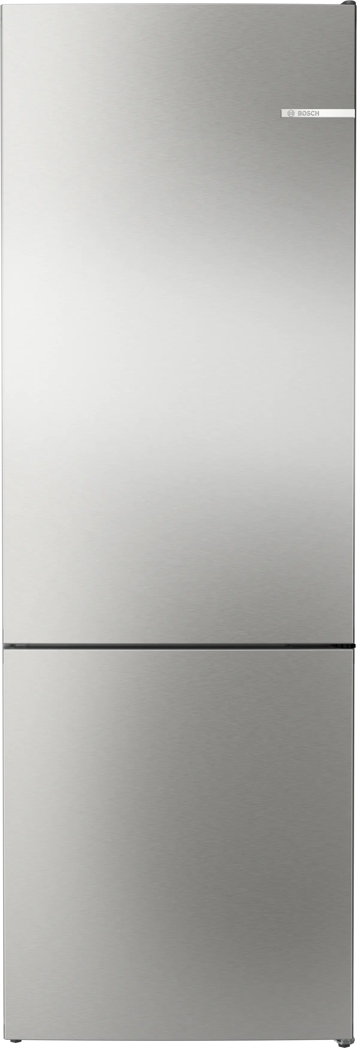 kühlschrank, freier stand, stahl, zwei kammern, großes gerät