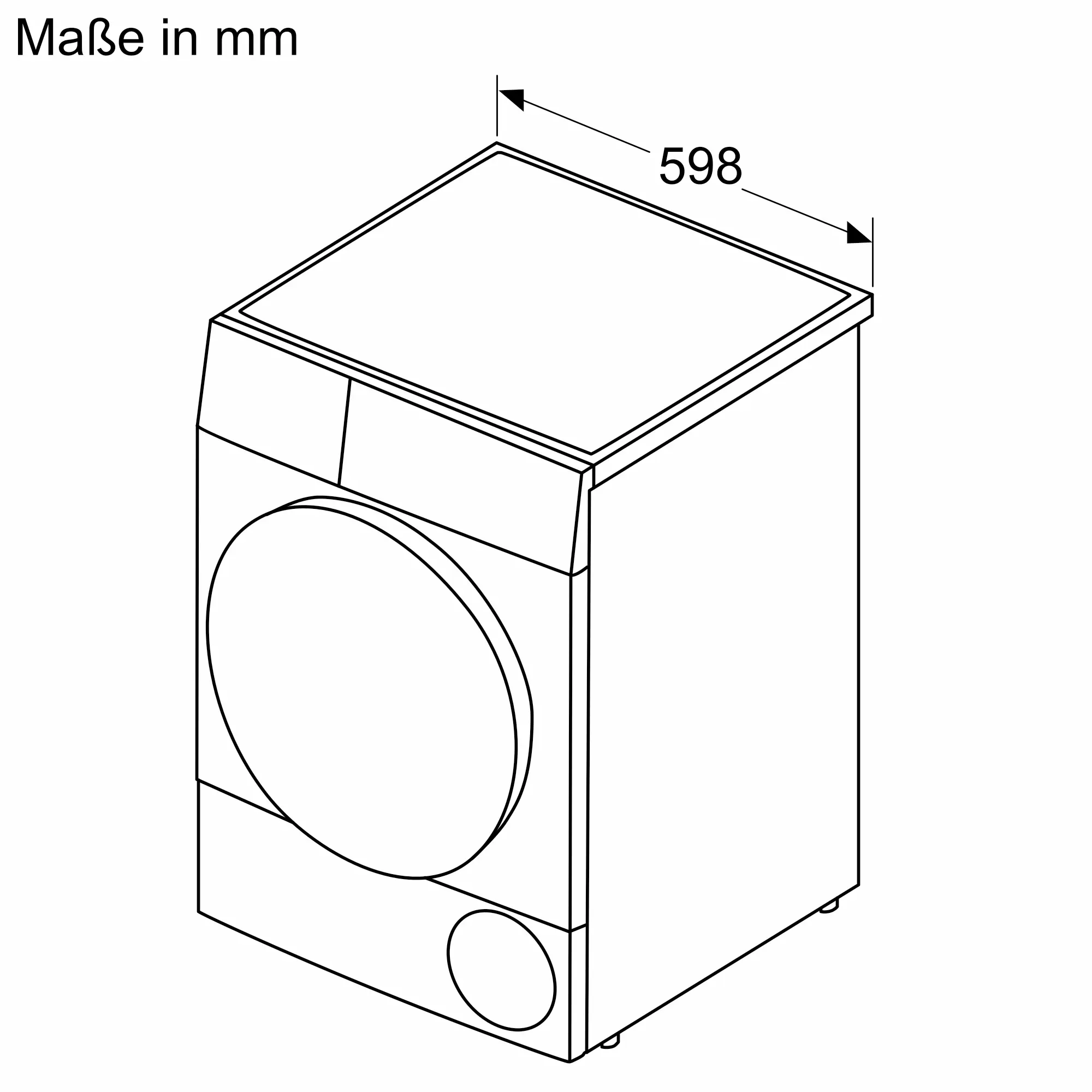 Waschmaschine, Frontlader, Waschmaschine 598 mm, Kleiderwascher, Gerät