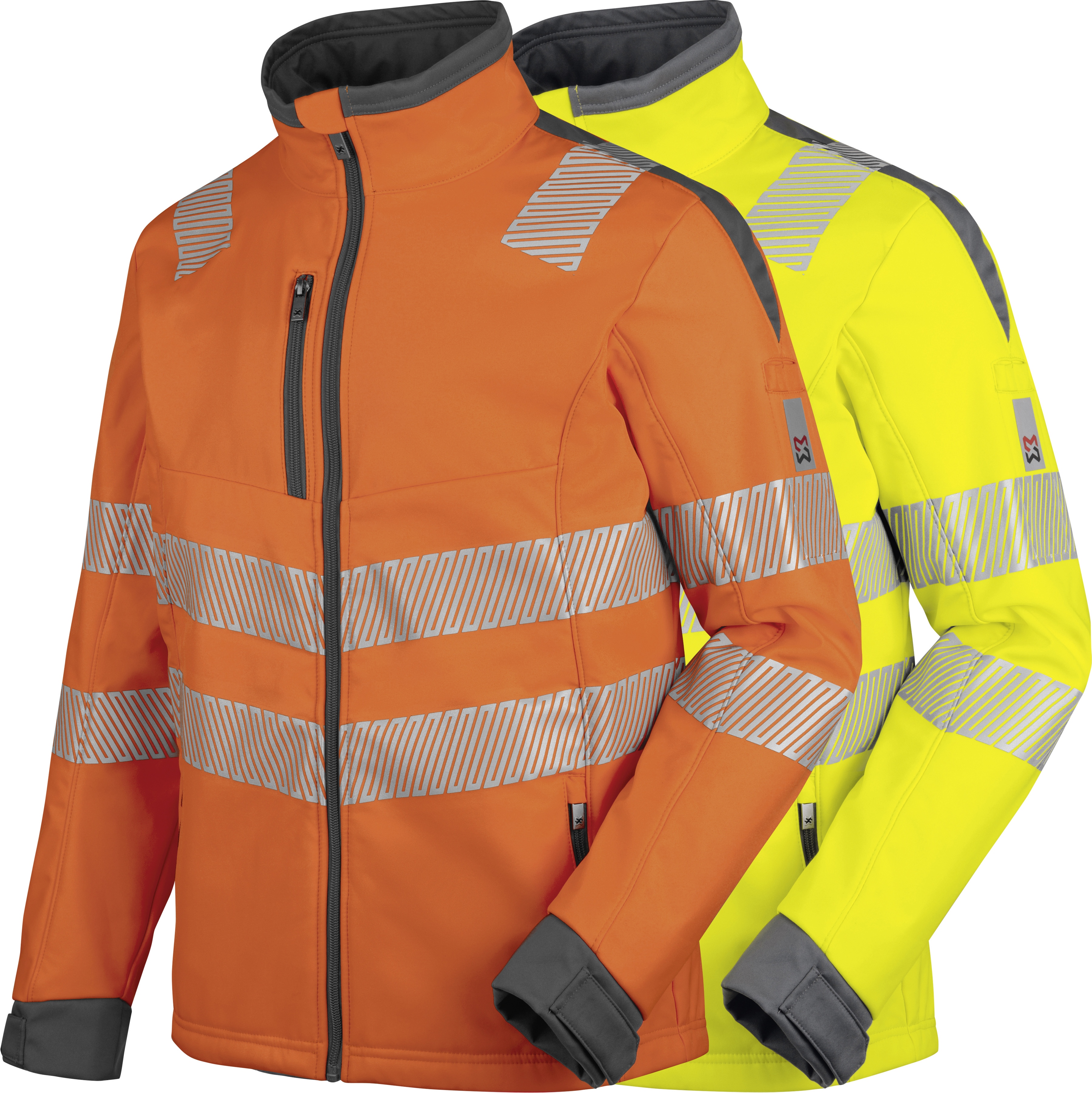 Warnjacke, Sicherheitsjacke, Reflektorstreifen, Reißverschluss, Kaufteiledetails