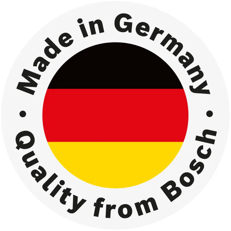 made in germany, qualität aus bosch, deutsches flagge, kreisaufkleber, keine marken