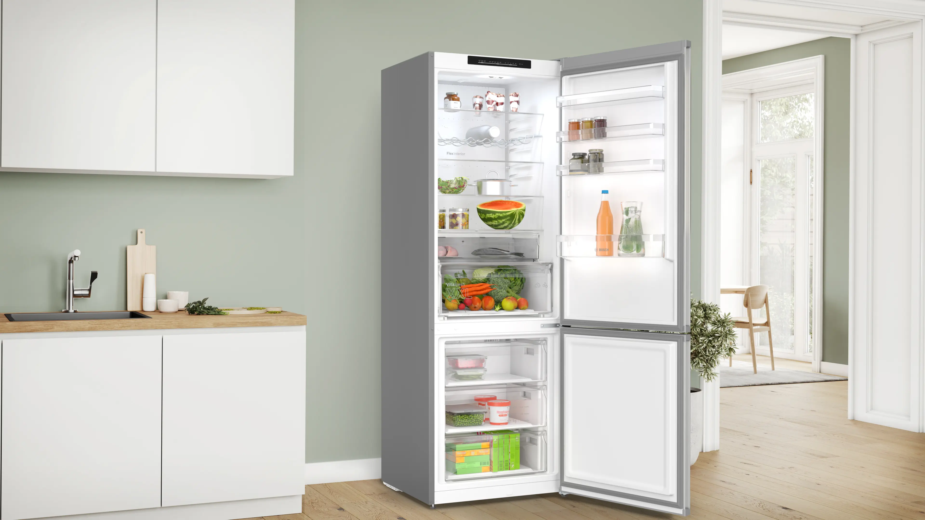 Kühlschrank, Seitengestell, Frischhaltefach, Schwarz, Küchenapparate